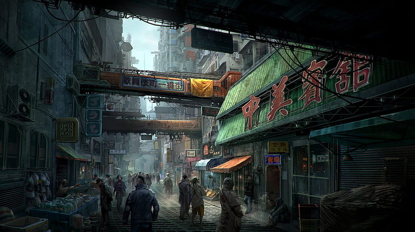 Ambiente Concept Art Artstation, Cyberpunk Art Sfondo HD