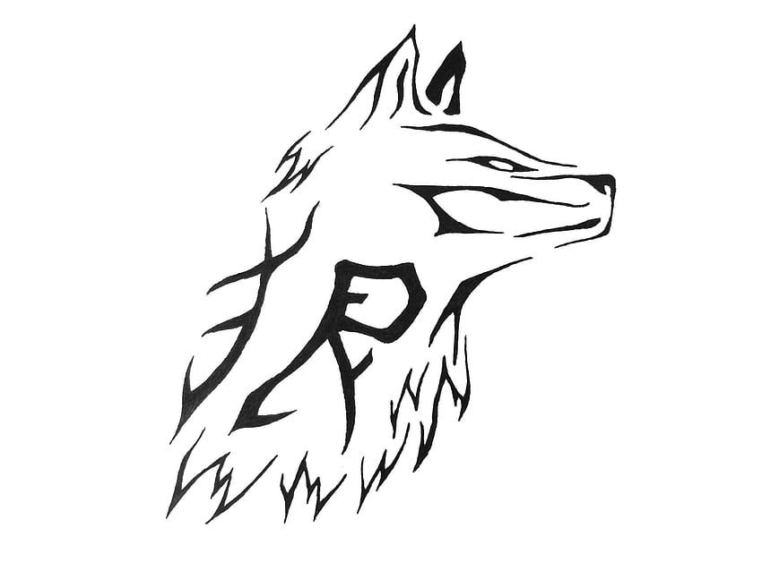 Tribal Wolf Tattoo Canvas Prints for Sale  Redbubble