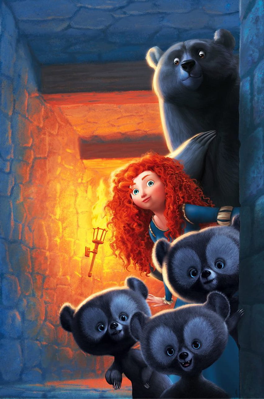 용감한 메리다와 곰, 용감한 아이폰 HD 전화 배경 화면