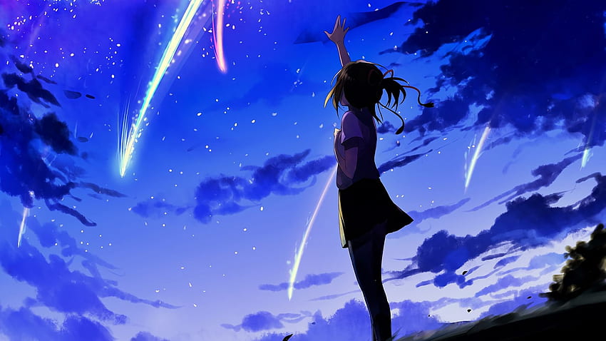HD wallpaper: Anime, Original, Aurora Australis, Girl, Night, Sky, Stars |  Wallpaper Flare