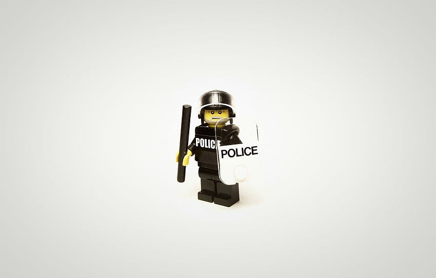 police, minimalism, LEGO for , section минимализм -, LEGO Minimalist HD wallpaper