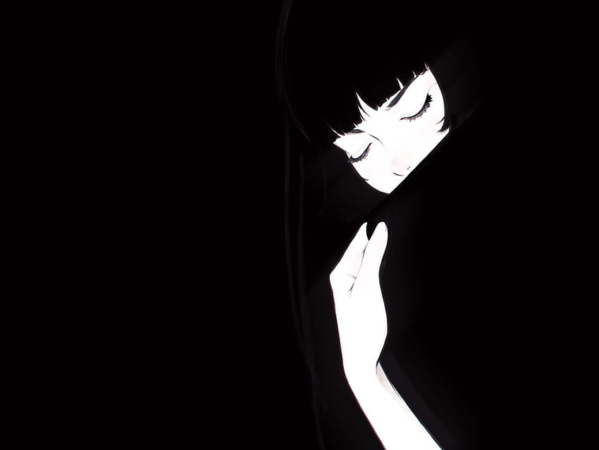 Illustration Femme, Anime Girls, Ilya Kuvshinov, Noir • Pour toi, Dark Lofi Fond d'écran HD