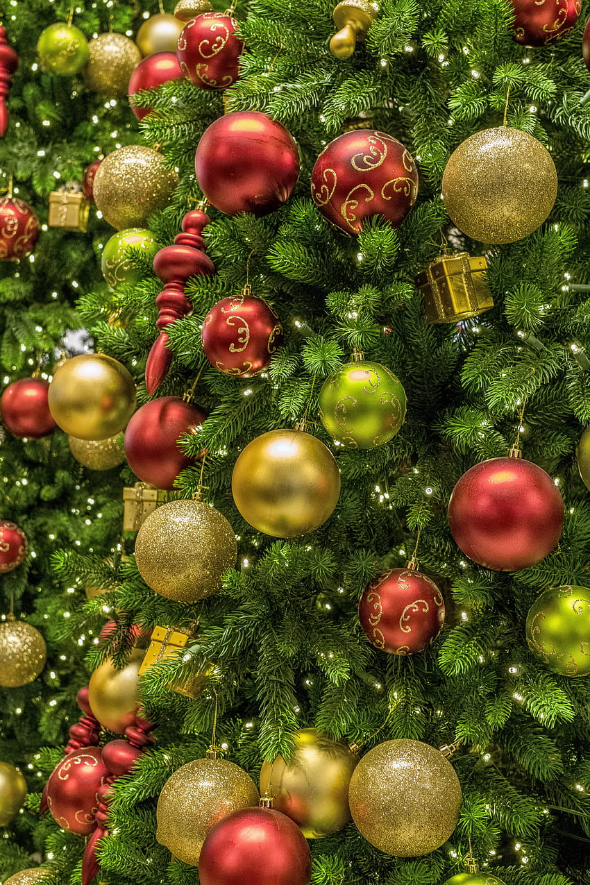 วันหยุด ปีใหม่ หลากสี Motley คริสต์มาส ตกแต่งคริสต์มาส ของเล่นต้นคริสต์มาส ต้นคริสต์มาส ลูกบอล วอลล์เปเปอร์โทรศัพท์ HD