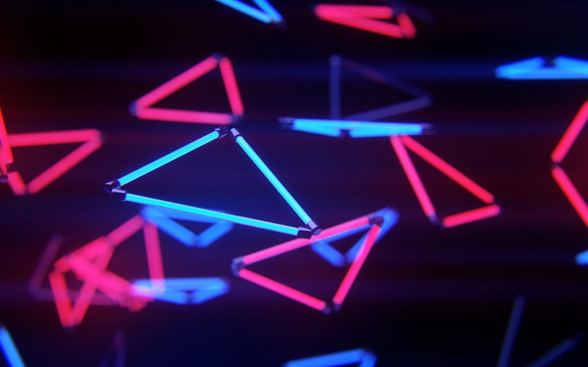 luzes arte digital néon abstrato 3D rave música triângulo sinal de néon discoteca luz forma linha veado. Neon, Neon lights graphy, Sword art online papel de parede HD