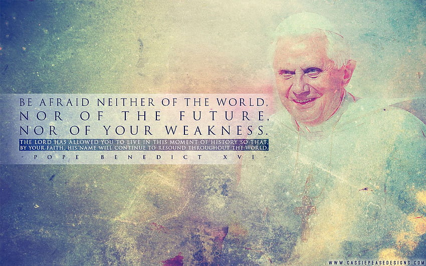 Pope Benedict XVI “Weakness” . Cassie HD wallpaper