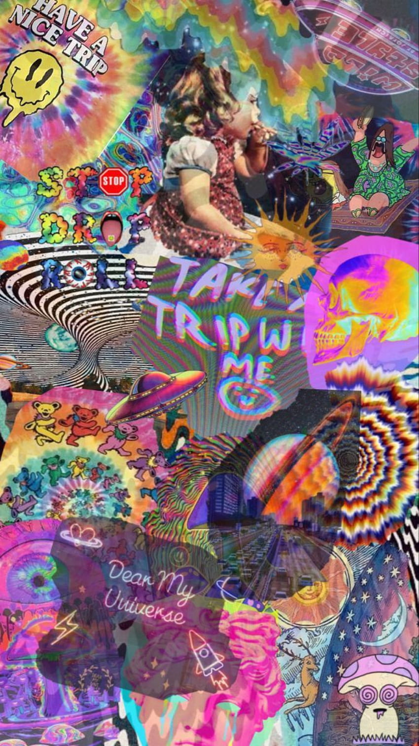 Trippy Aesthetic - , Trippy Aesthetic Background on Bat, Trippy Collage HD phone wallpaper