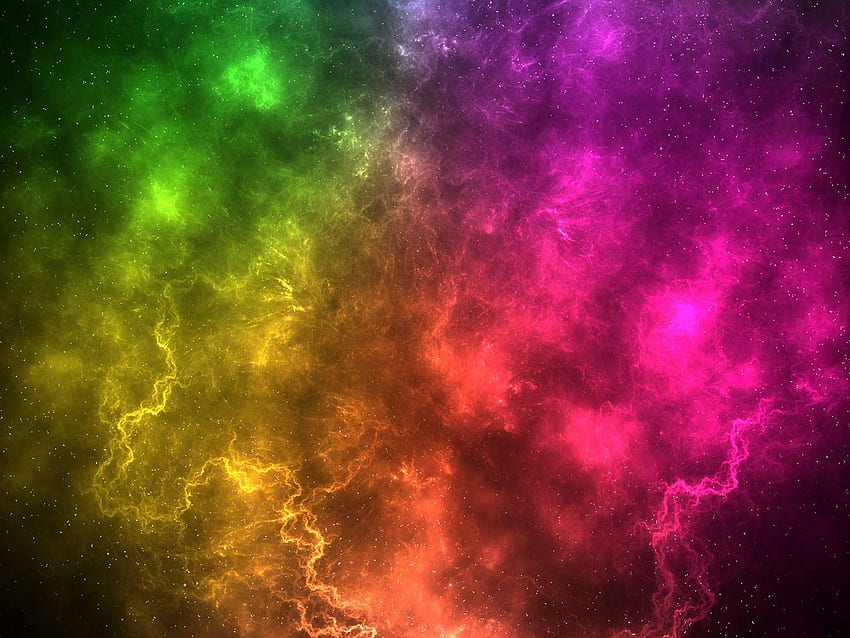 nebula, colorful, energy, cosmic, flash, lightning standard 4:3 background HD wallpaper