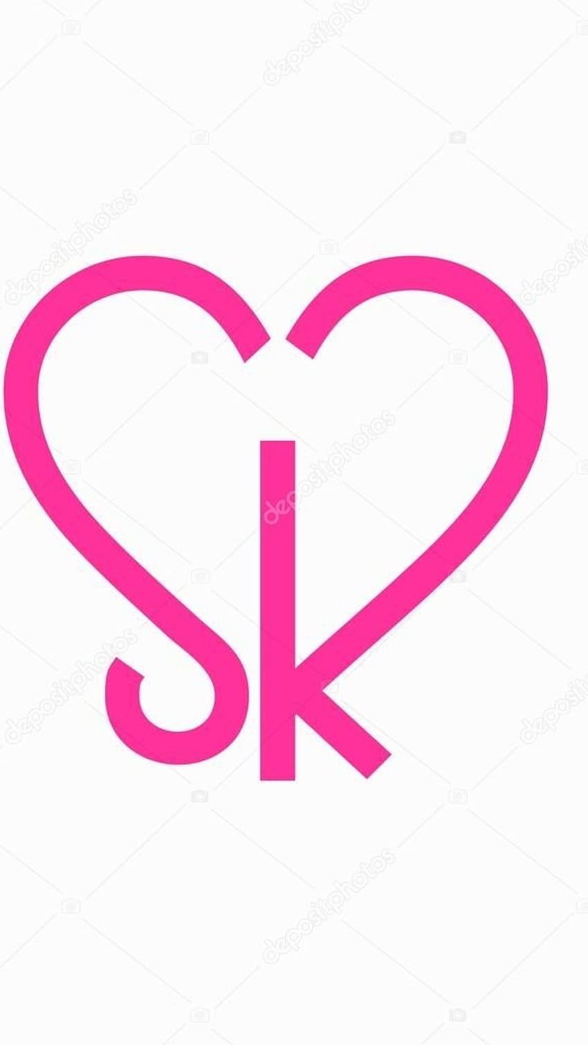 S K Name Ka, Pink Letter, Love HD phone wallpaper