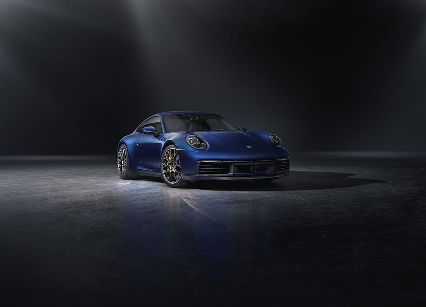 Auto sportiva, blu, Porsche 911 Sfondo HD