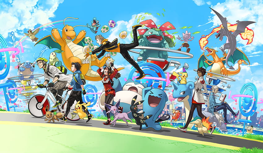 Pokémon GO Anniversary Artwork Ultra . Background ., Pokemon Go HD wallpaper