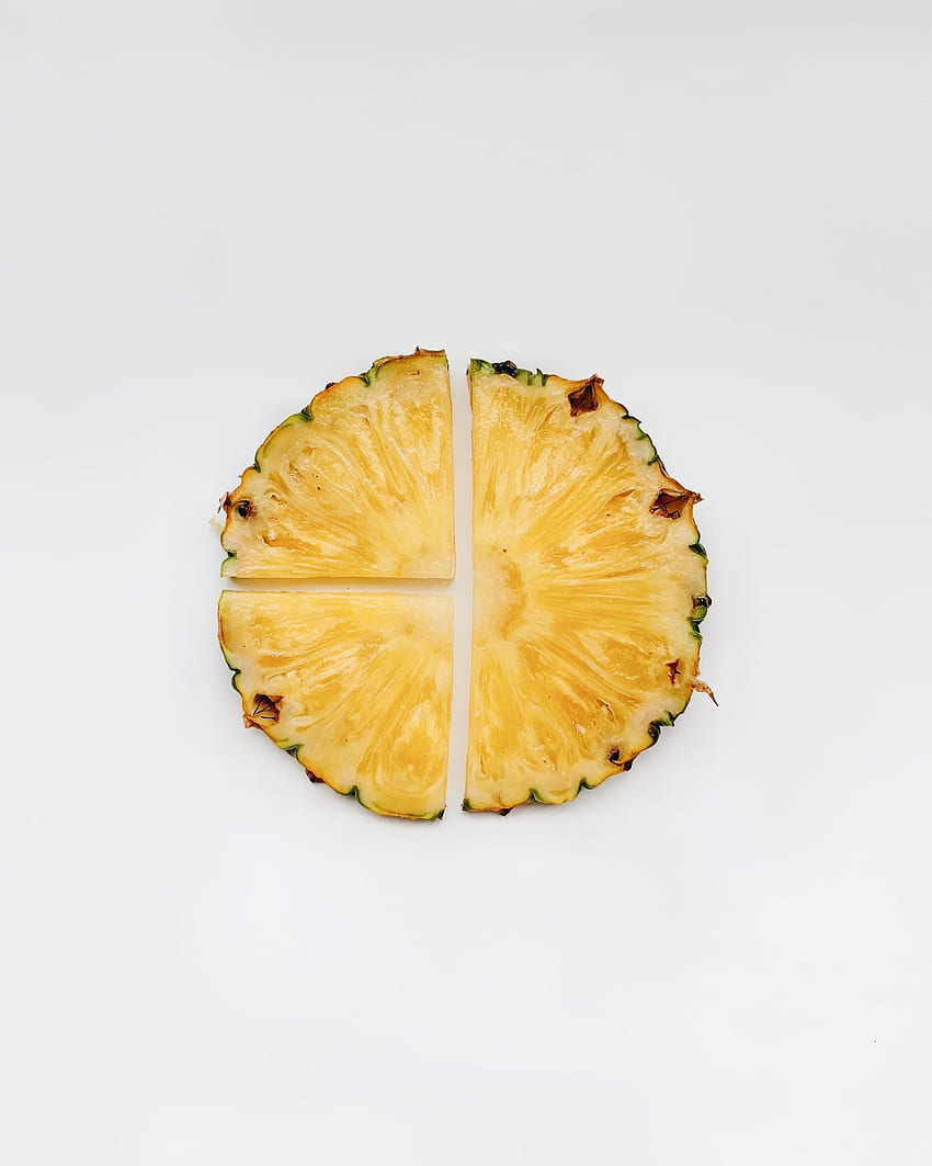 Minimalism, Fruit, Lobules, Slices, Pineapple HD phone wallpaper