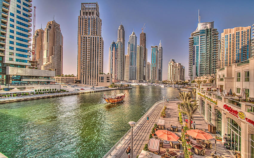 Невероятен ден в Дубай: Широк екран, град Дубай HD тапет