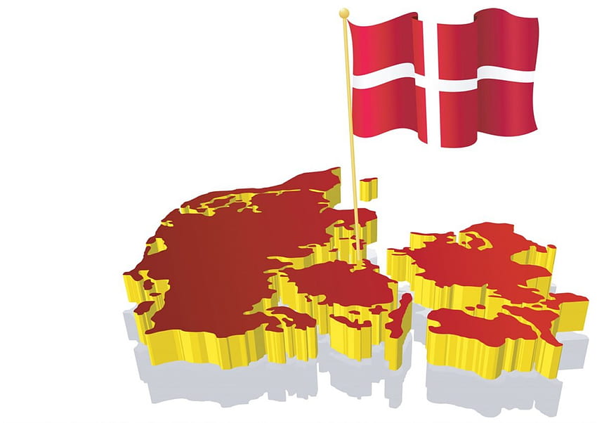 Denmark 3D, 3D, flag, country, Denmark, kingdom HD wallpaper