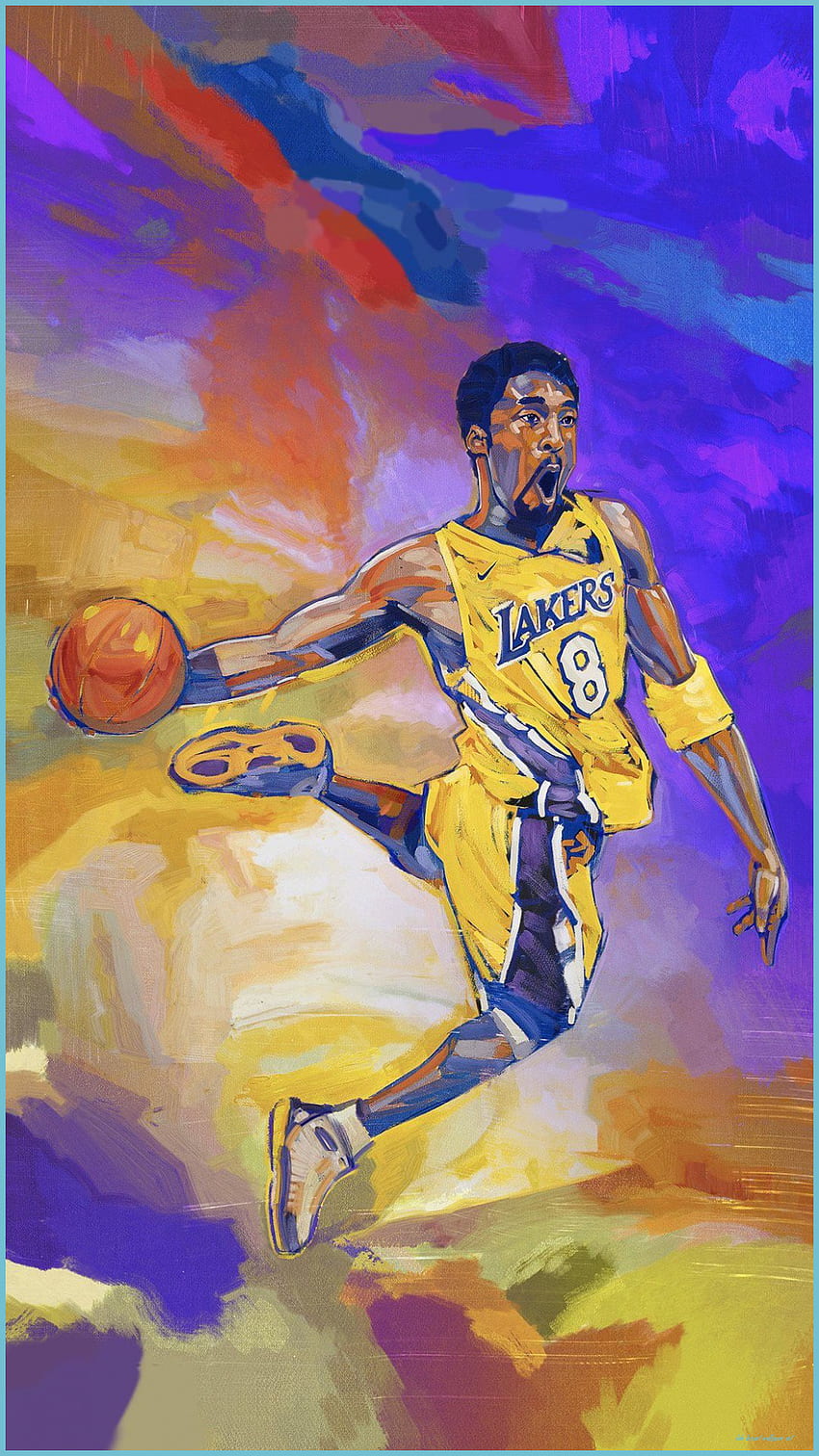 Kobe Bryant Kobe Bryant , Kobe Bryant Poster - Kobe Bryant Art, Kobe Bryant Drawing HD phone wallpaper