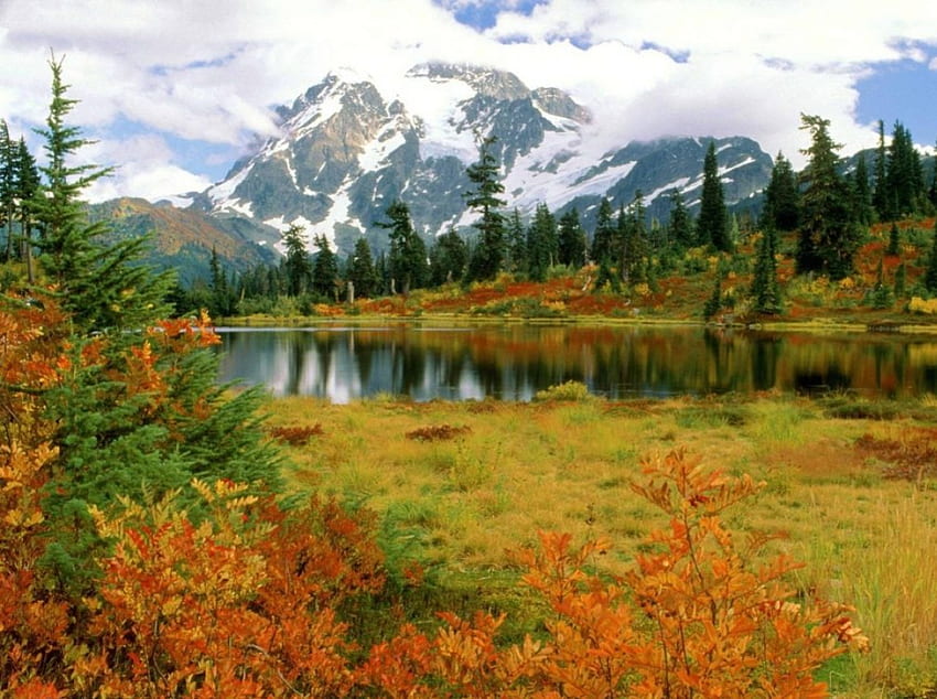 Mount Shuksan Washington, Washington, Landschaft, Natur, Mount Shuksan, Berg HD-Hintergrundbild