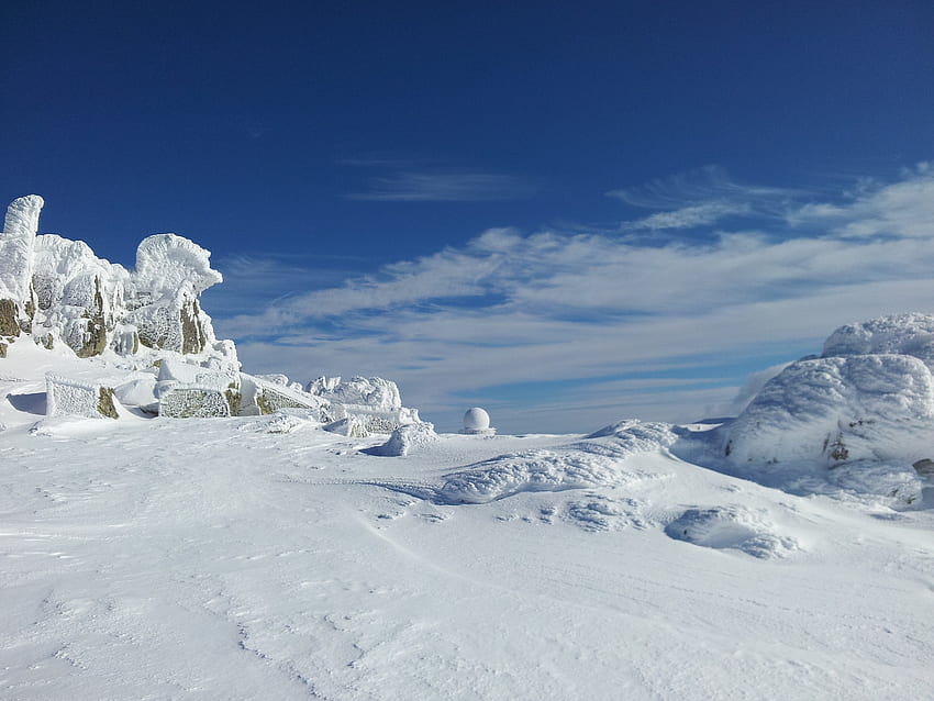 Zima, Natura, Niebo, Góry, Śnieg Tapeta HD