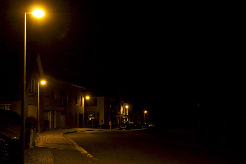 gece, gece vakti, sokak, sokak lambaları, sokak lambası HD duvar kağıdı