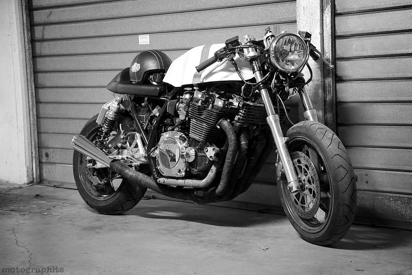 Black White Yamaha Cafe Racer, Cafe Racer Motorcycle HD wallpaper