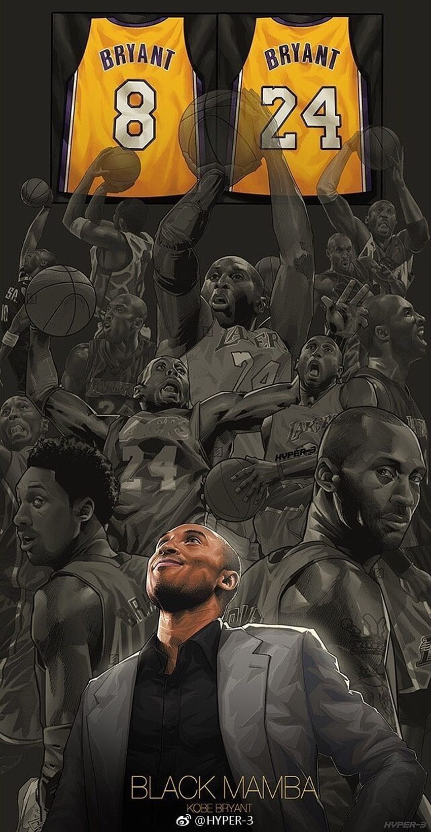 Bobby di Bola Basket. Bola basket Mvp, NBA, Mamba hitam, Kartun Kobe Bryant wallpaper ponsel HD