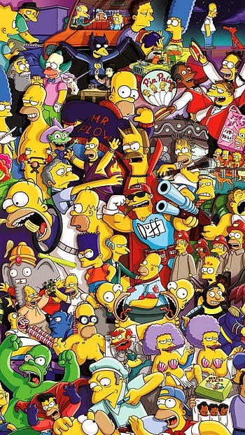 Aesthetic simpsons outlet wallpaper