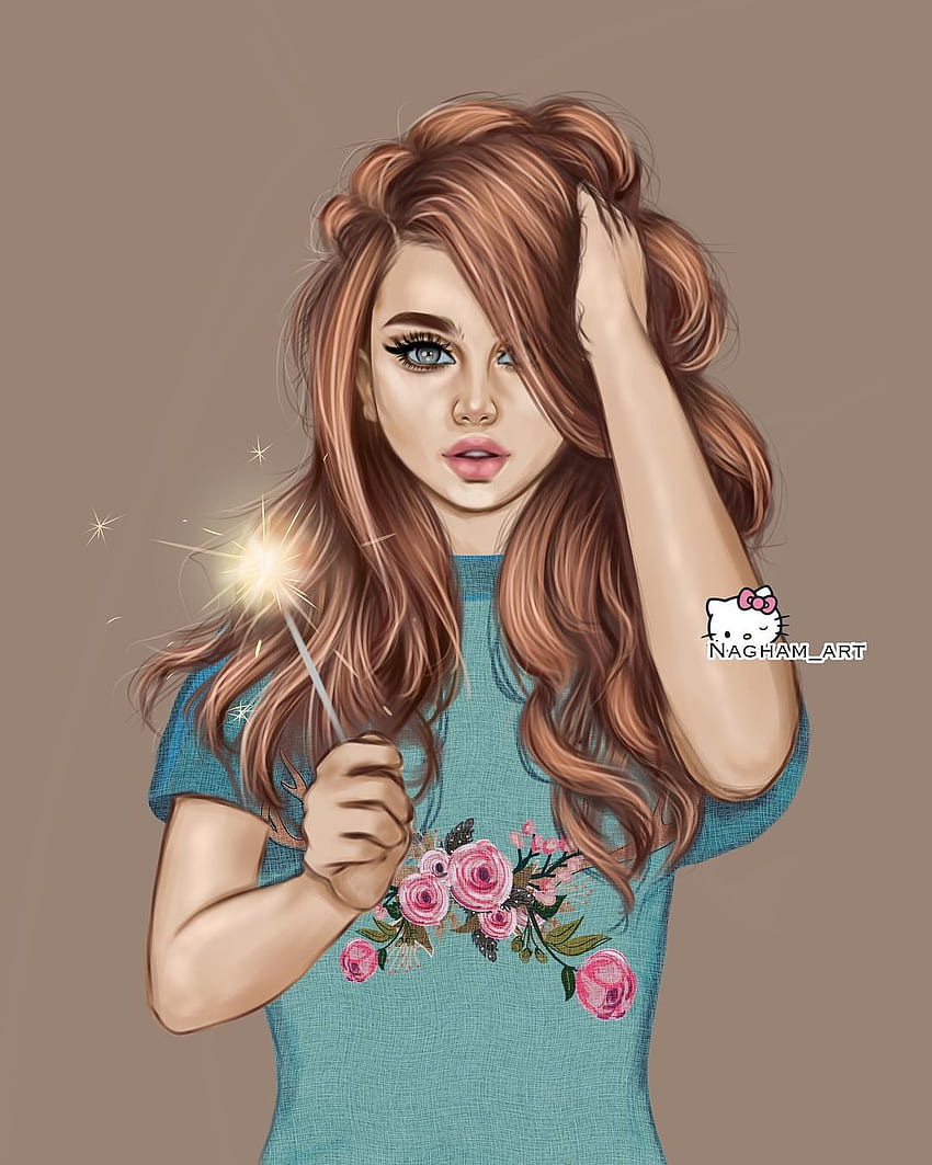 ٥ Sweet Girly m Art  for Android, Beautiful Girl Art HD phone ...