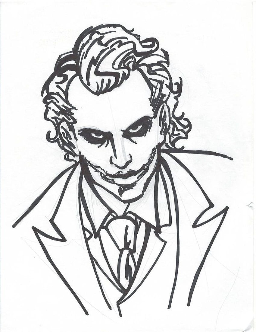 LIJO JOHN on X Sketch of Heath Ledger as Joker made by me using Black  ballpoint pen HeathLedger joker sketch httpstcoI9zCPZiMWx  X