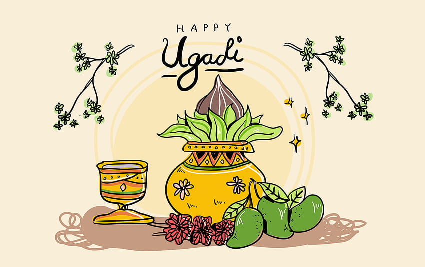 Happy Ugadi Wishes 2022: 、引用、メッセージ、カード、挨拶、GIF 高画質の壁紙