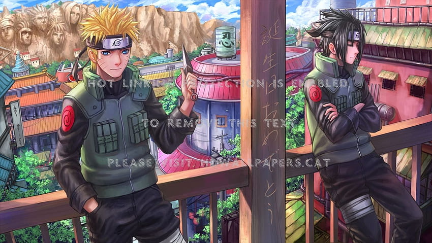naruto and sasuke friends anime boys blonde HD wallpaper