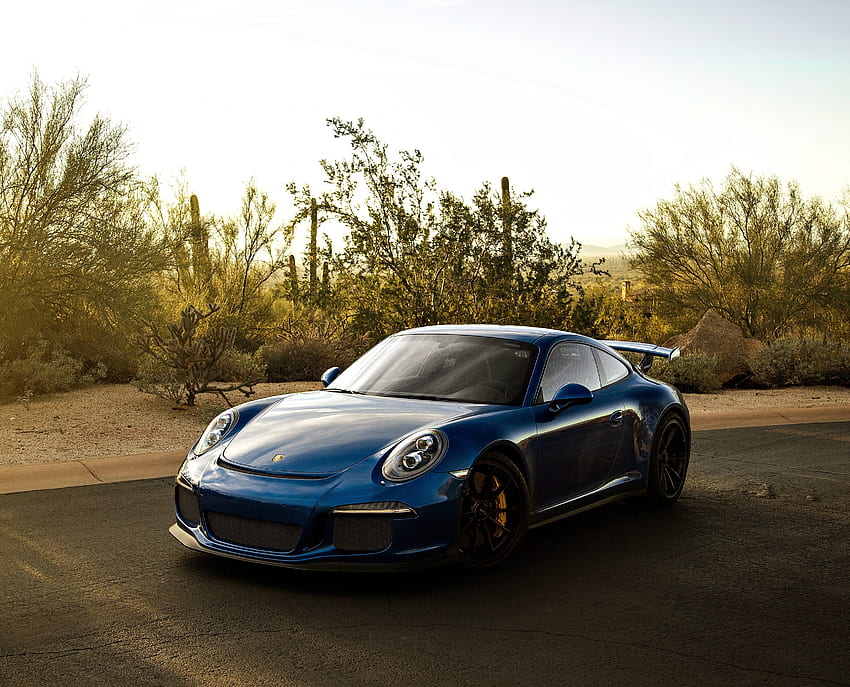 Niebieski samochód, sport, Porsche 911 GT3 RS Tapeta HD
