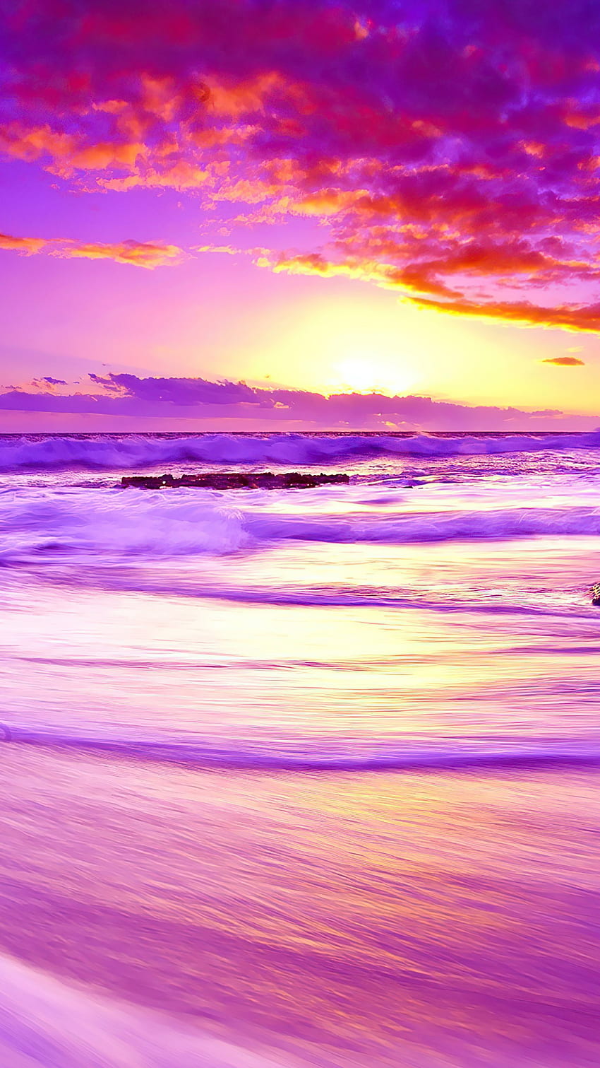 Purple Beach Sunset , Purple Beach Sunset iPhone HD phone wallpaper | Pxfuel