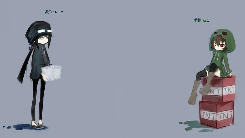 minecraft, süß, kriechpflanze, anime, nett HD-Hintergrundbild