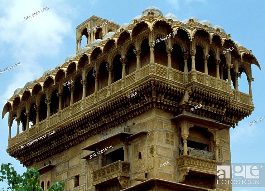 Salim Singh Haweli A Jaisalmer, Rajasthan, India. Civiltà indiana, XIX secolo, Stock e Rights Managed. Fig. DAE 96014718, Haveli Sfondo HD