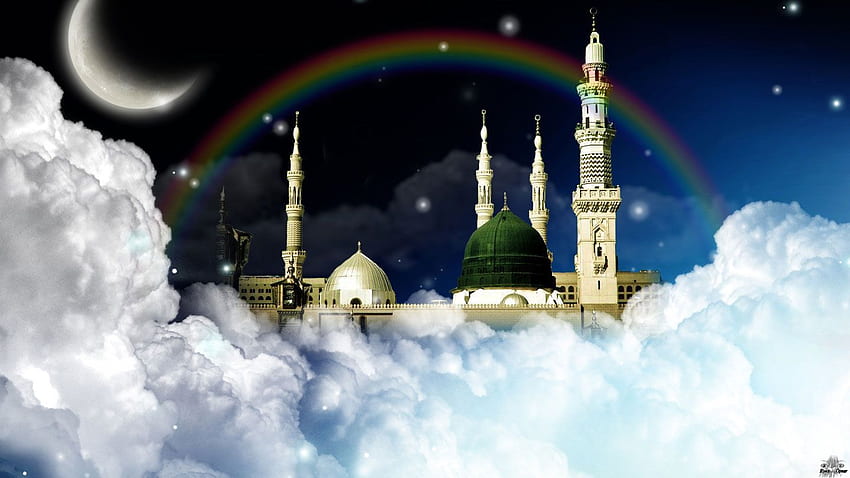 Madina und Mekka Al Masjid Al Nabawi & Hintergrund HD-Hintergrundbild
