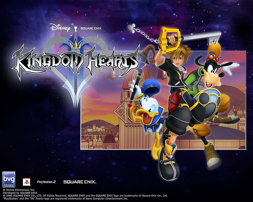 Disney meets Final Fantasy in this for Kingdom Hearts II, PS2 HD wallpaper