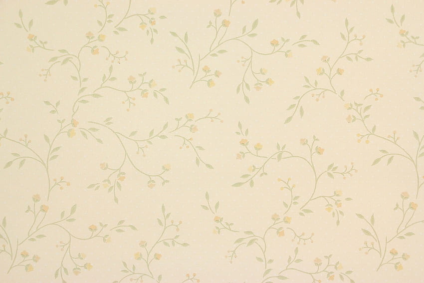 Реколта от 1970 г. Малка жълта флорална лоза - Реколта на Роузи, малко цвете HD тапет
