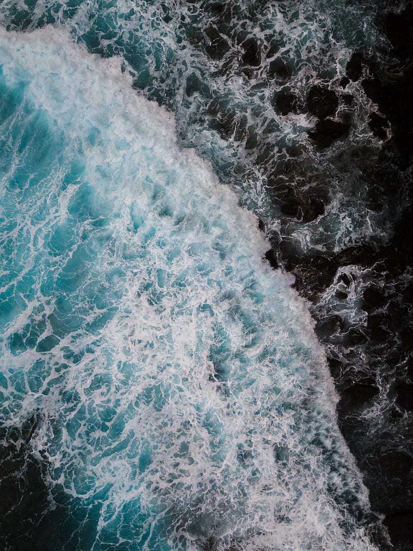 Nature, Water, Sea, Waves, View From Above HD phone wallpaper | Pxfuel