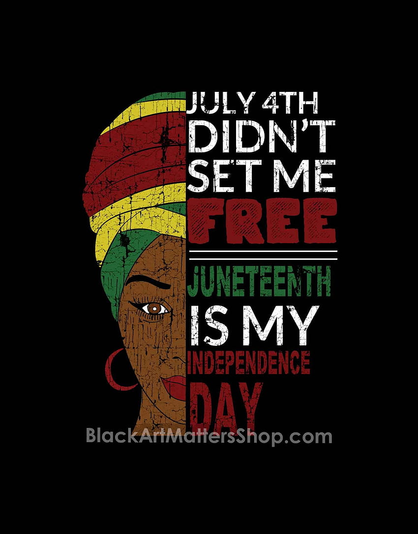 Juneteenth Is My Independence Day Not July 4th' ノースリーブ トップ HD電話の壁紙