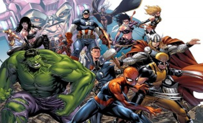 Marvel's Heroes, wolverine, hulk, x23, spiderman HD wallpaper