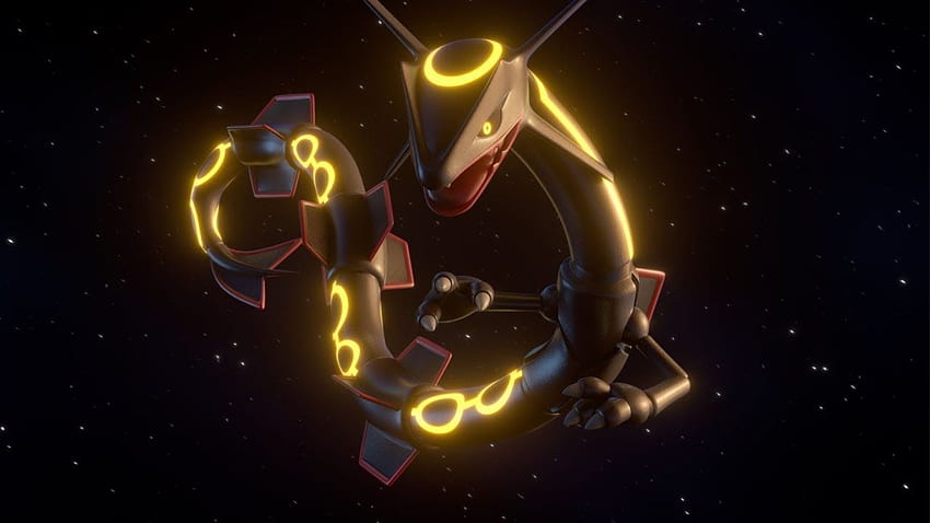전설의 Rayquaza가 Pokémon GO!, Shiny Mega Rayquaza로 돌아옵니다. HD 월페이퍼