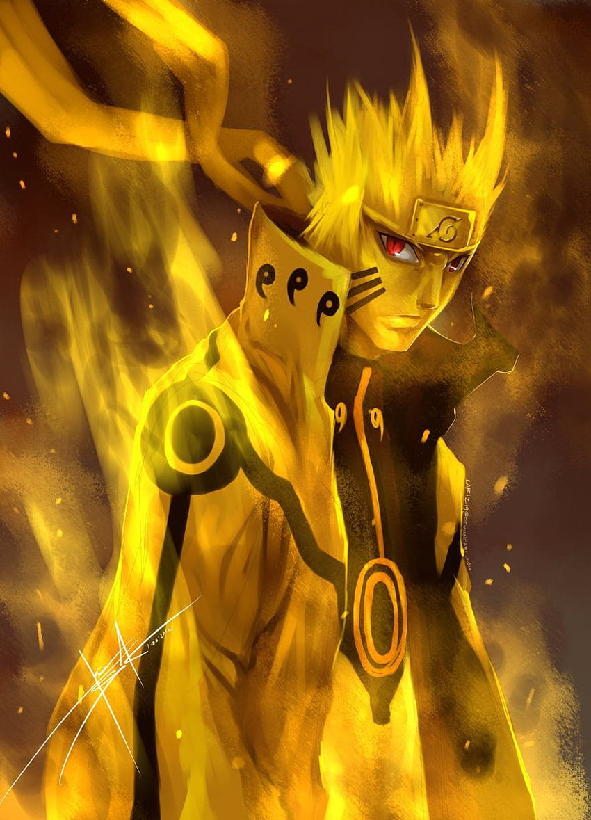 Naruto Kyuubi Chakra Mode Master Gods HD phone wallpaper