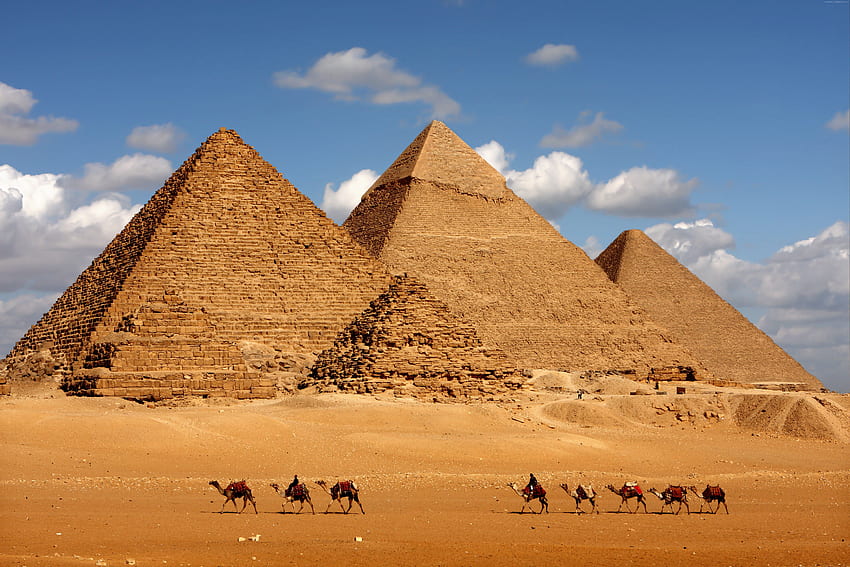 大ピラミッド、エジプト、エジプトのピラミッド 高画質の壁紙