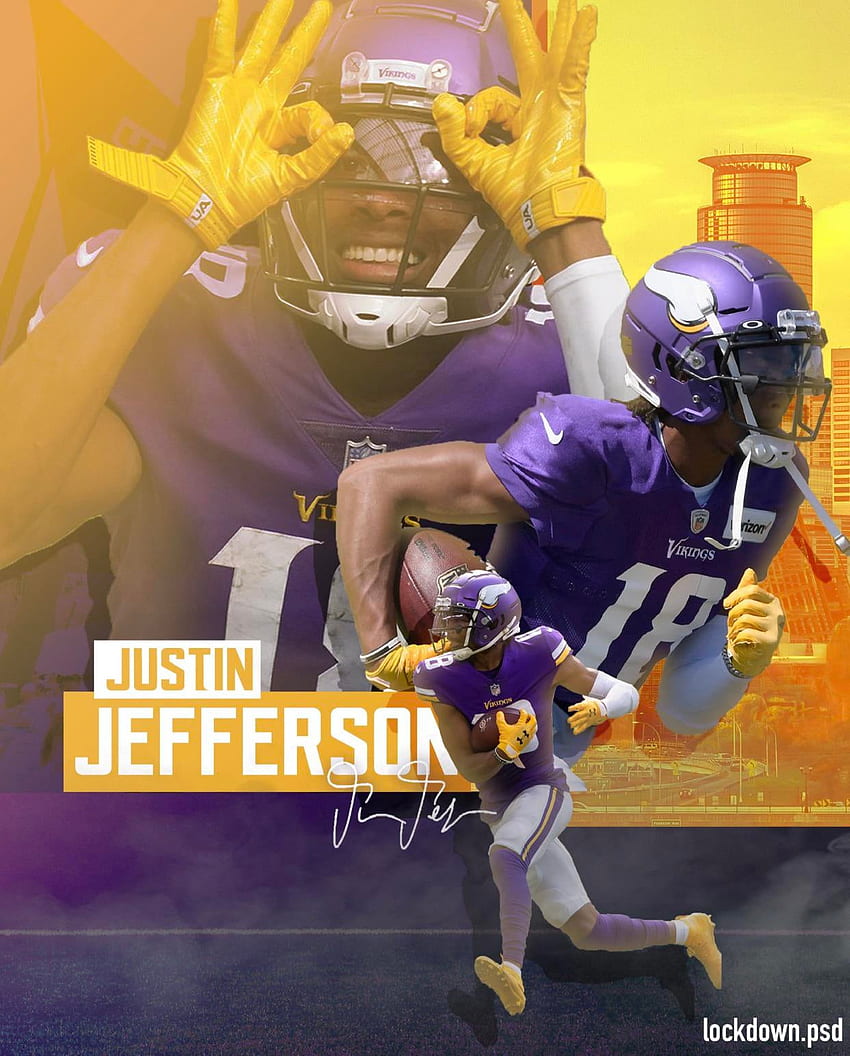 J'ai fait un Justin Jefferson pour moi-même, même si vous pourriez l'aimer aussi : R Minnesotavikings, Griddy Fond d'écran de téléphone HD