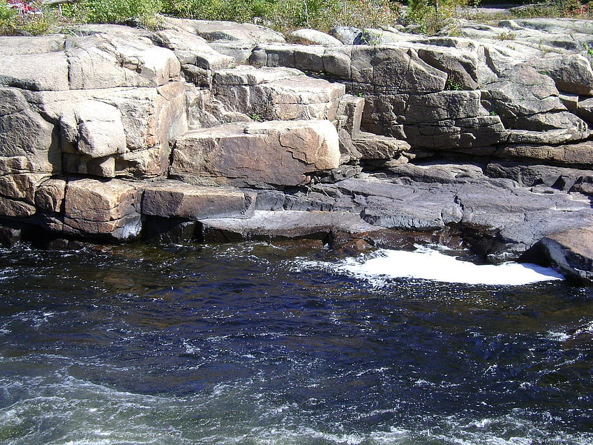 waterfall, blue, daytime, river, rock HD wallpaper