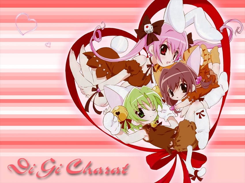 Di Gi Charat, cute, girls, anime HD wallpaper | Pxfuel