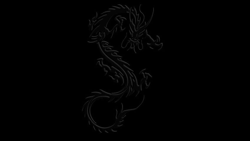 chinesischer Drache. Schwarz , , Schwarzer Drache, Dunkler Drache HD-Hintergrundbild