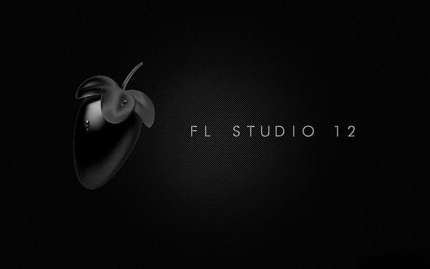 Czarne tło z nakładką tekstową FL Studio 12, tekst Tapeta HD