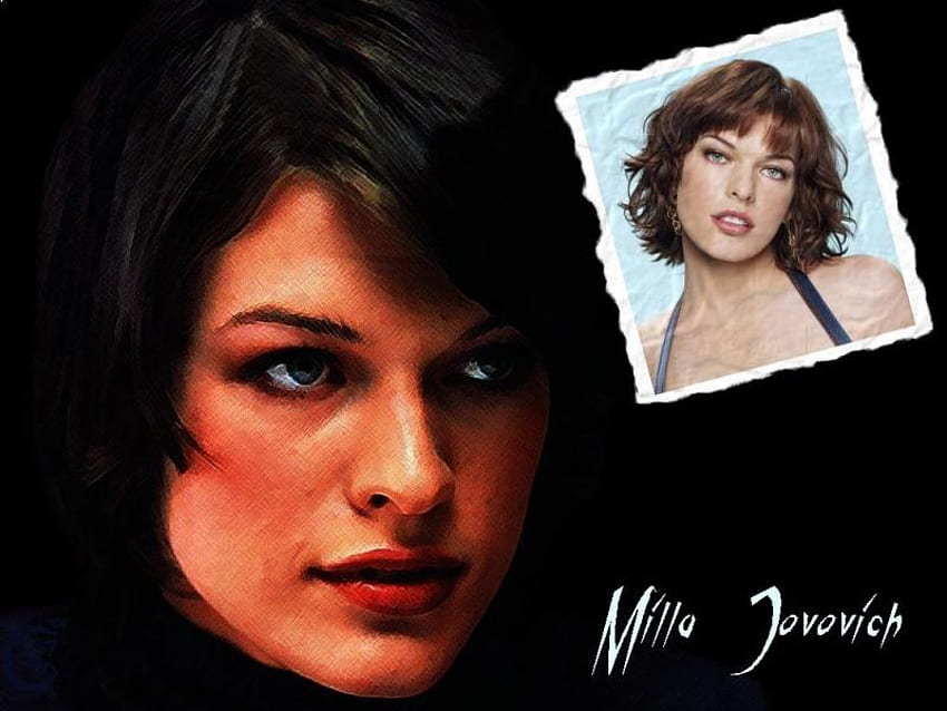 milla jovovich, stamp, face, beautiful HD wallpaper