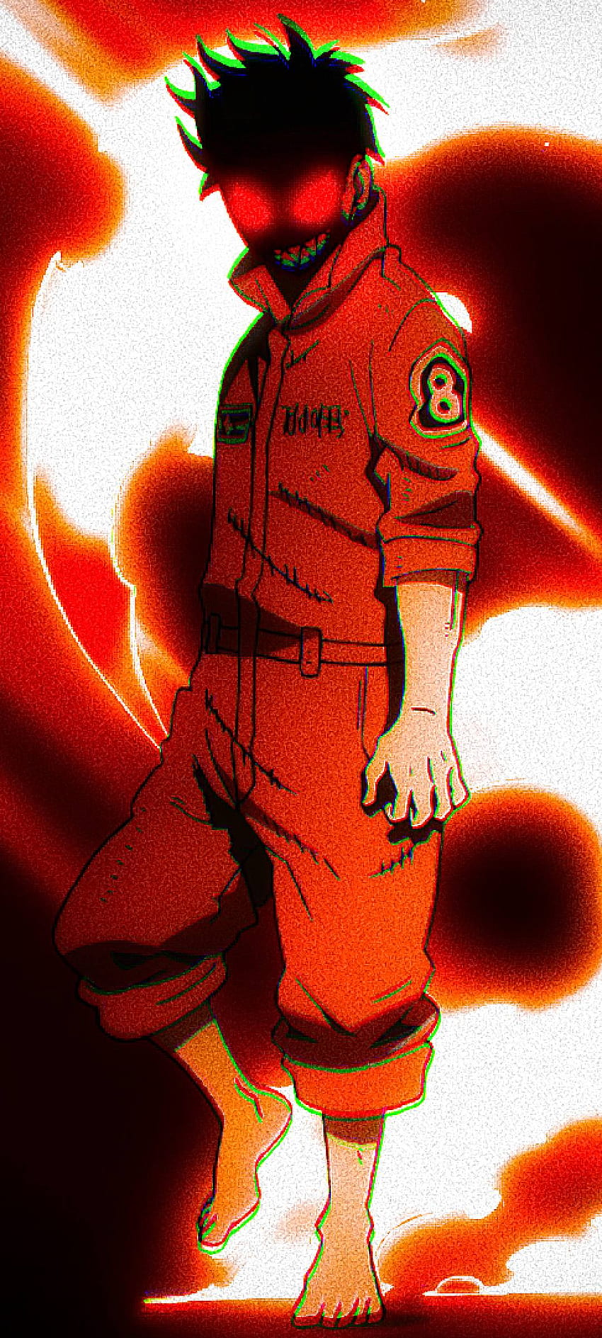 Shinra Kusakabe Fire Force 해상도, 애니메이션, 및 배경 HD 전화 배경 화면