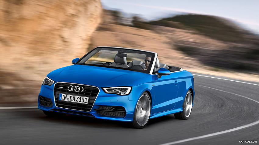 Audi A3 Cabriolet (2015) Ara Blue in Crystal Effect - Front. HD wallpaper