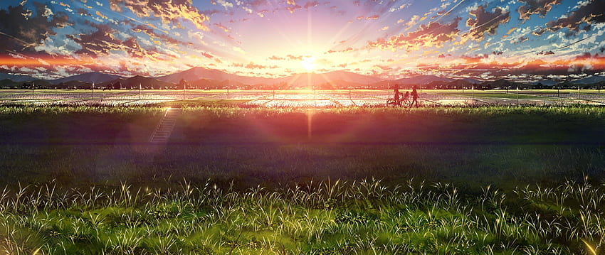 Ultra Wide Japan Anime Sky Sunlight. . 1021580. UP, 2560X1080 Verde Anime papel de parede HD